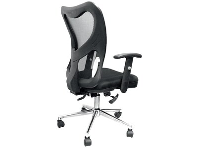 Techni Mobili Mesh Back Fabric Task Chair, Black (RTA-0098M-BK)