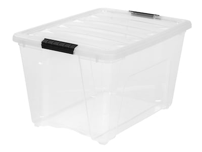 IRIS 53 Qt. Clear Storage Boxes, 6/Carton (TB-56D)