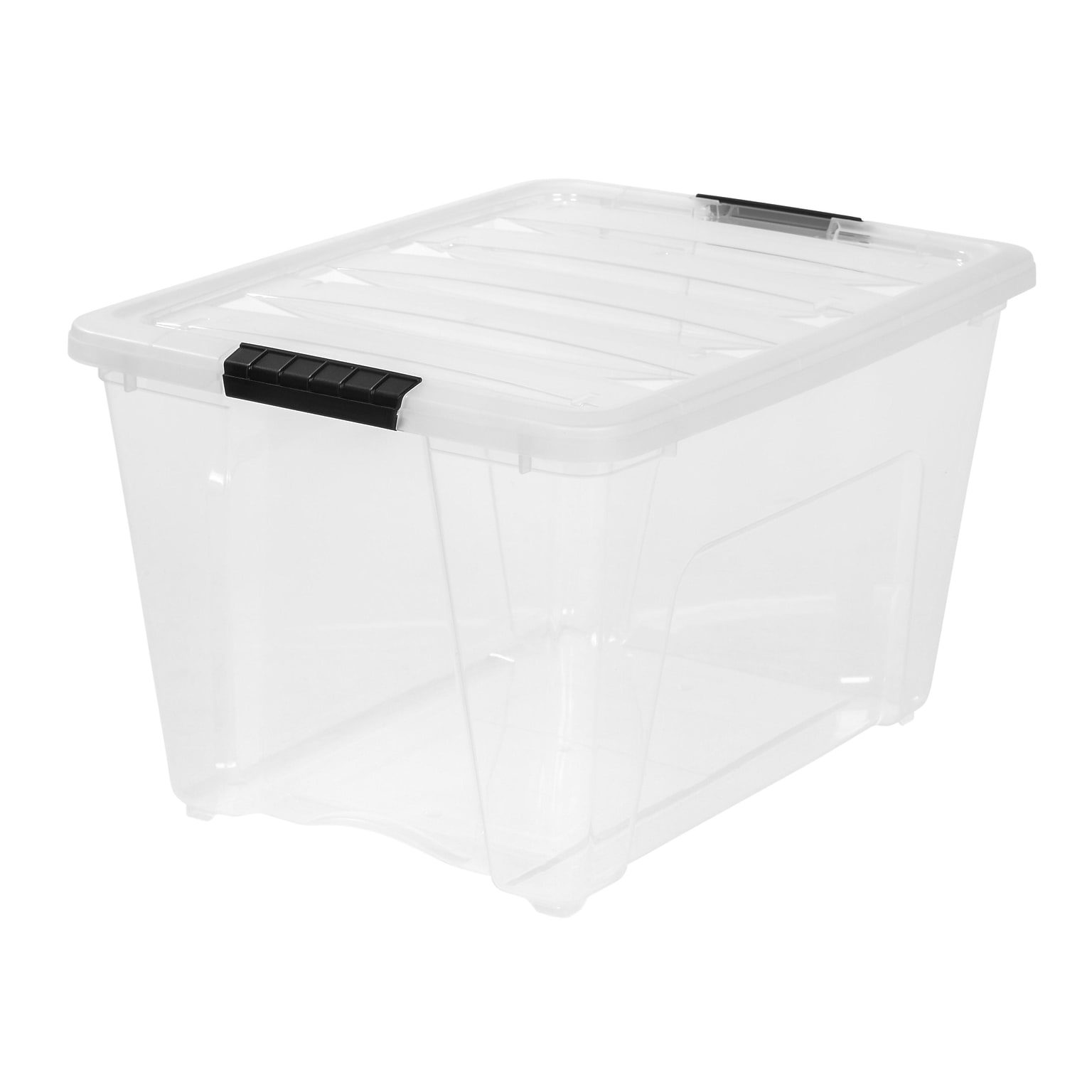 IRIS 53 Qt. Clear Storage Boxes, 6/Carton (TB-56D)