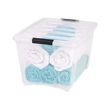 IRIS 53 Qt. Clear Storage Boxes, 6/Carton (TB-56D)