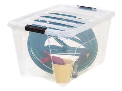 IRIS 53 Qt. Clear Storage Boxes, 6/Carton (TB-56D)