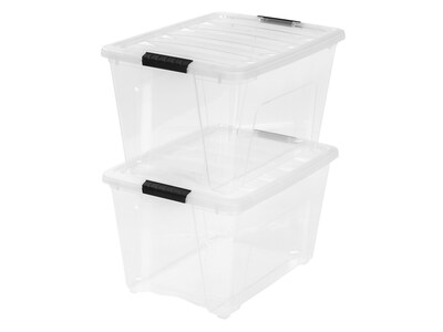 IRIS 53 Qt. Clear Storage Boxes, 6/Carton (TB-56D)