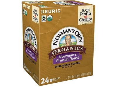 Newmans Own French Roast Coffee, Keurig® K-Cup® Pods, Dark Roast, 24/Box (35339)