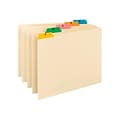 Smead 5-Tab Filing Guides, Multi-Colored Fused Poly Tab (A-Z), Legal Size, Manila, 25/Set (52180)