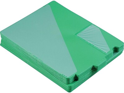 Smead End Tab Outguides, Two Pockets, Extra Wide Letter Size, Green, 50/Box (61962)