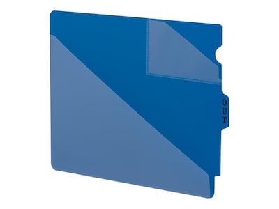 Smead End Tab Outguides, Two Pockets, Letter Size, Blue, 50/Box (61961)