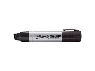 Sharpie Magnum Permanent Markers, XL Chisel Tip, Black, 12/Pack (44001A)