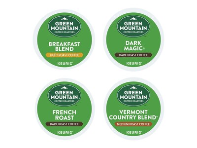 Green Mountain Regular Variety Pack Coffee, Keurig® K-Cup® Pods, Variety Pack Roast, 88/Carton (GMT6