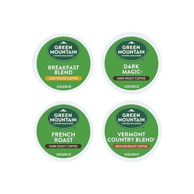 Green Mountain Regular Variety Pack Coffee, Keurig® K-Cup® Pods, Variety Pack Roast, 88/Carton (GMT6501CT)