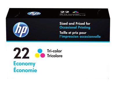 HP 22 Tri-Color Economy Ink Cartridge (B3B19AN)