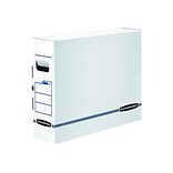 Bankers Box Corrugated File Storage Boxes,  X-Ray Size, White/Blue, 6/Carton (00650)