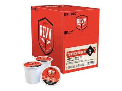 Revv Turbocharger Coffee, Keurig® K-Cup® Pods, Dark Roast, 24/Box (6728)