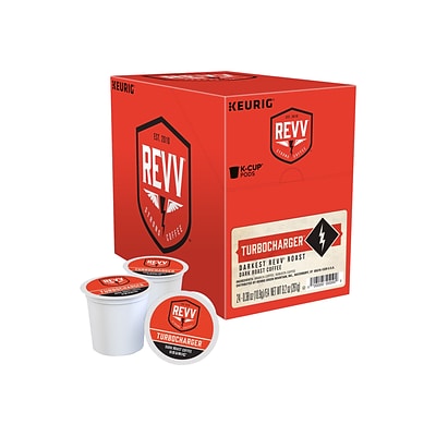 Revv Turbocharger Coffee, Keurig® K-Cup® Pods, Dark Roast, 24/Box (6728)