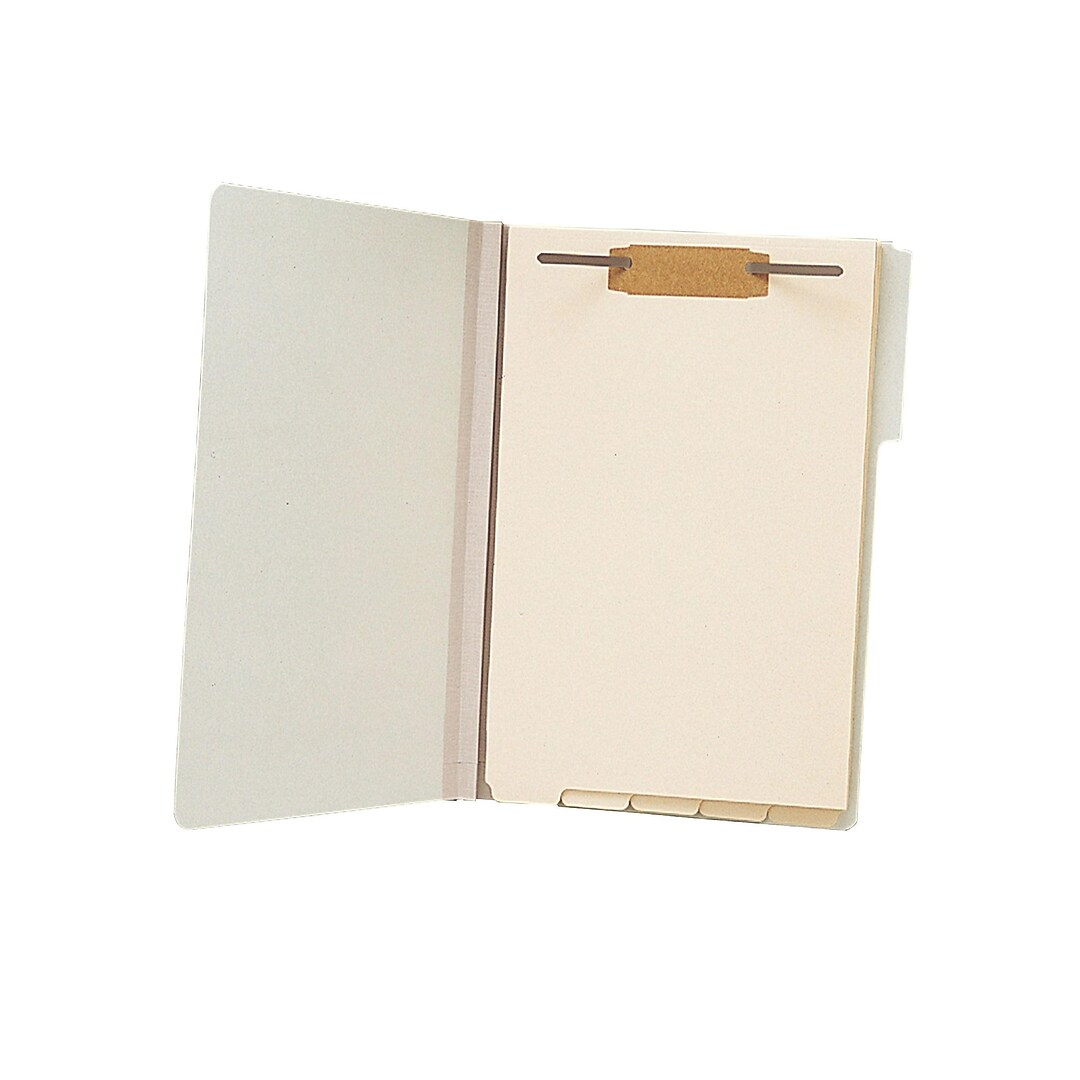 Side 1/5-Cut Tab Manila 35605 Letter Size 50 per Pack Smead Folder Divider with Fastener 