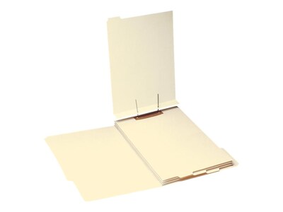 Smead Filing Dividers with Fastener, Bottom 1/5-Cut Tab, Legal Size, Manila, 50/Pack (35650)