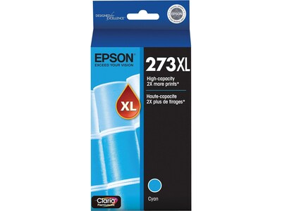 Epson T273XL Black/Cyan/Magenta/Yellow High Yield Ink Cartrtridges, 4/Pack