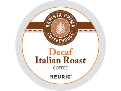 Barista Prima Italian Roast Decaf Coffee, Keurig® K-Cup® Pods, Dark Roast, 24/Box (6624)