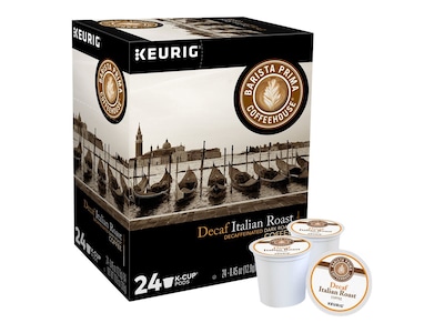 Barista Prima Italian Roast Decaf Coffee, Keurig® K-Cup® Pods, Dark Roast, 24/Box (6624)
