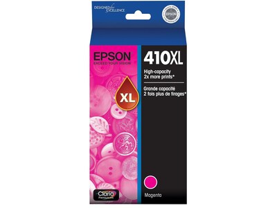 Epson T410XL Black/Cyan/Magenta/Yellow High Yield Ink Cartridges, 4/Pack