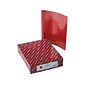 Smead Heavyweight Report Covers with Clear Front, 3-Prong, Letter Size, Red, 25/Box (87461)