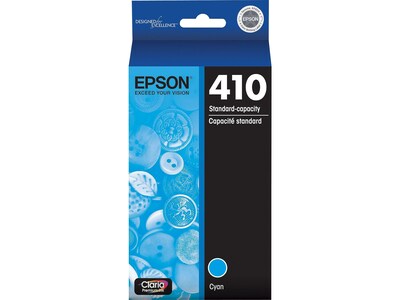 Epson T410 Black/Cyan/Magenta/Yellow Standard Yield Ink Cartridges, 4/Pack