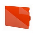 Smead End Tab Poly Outguides, Two Pocket, Center Position Tab, Extra Wide Letter Size, Red, 50/Box (