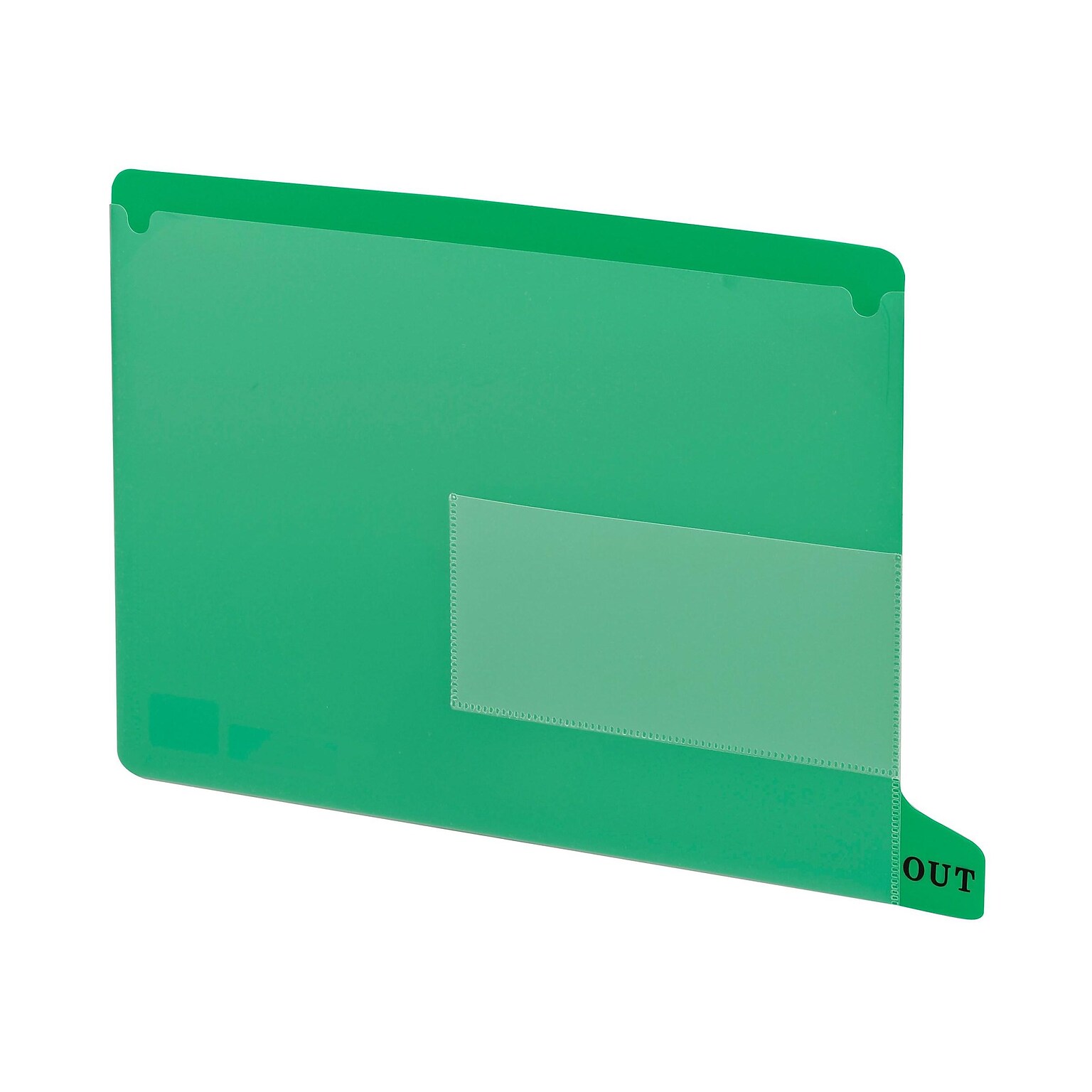 Smead End Tab Poly Outguides, Two Pocket, Bottom Position Tab, Letter Size, Green, 25/Box (61952)