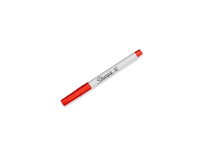Sharpie Permanent Marker, Ultra Fine Tip, Red, Dozen (37002)