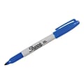 Sharpie Permanent Marker, Fine Tip, Blue, Dozen (30003)