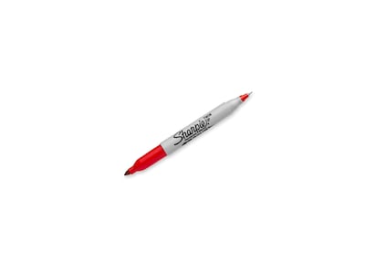 Sharpie Permanent Markers, Twin Tip, Red, 12/Pack (32002)