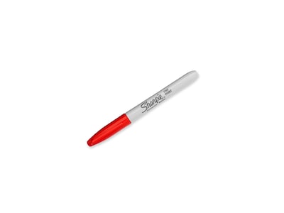Sharpie Super Permanent Marker, Fine Tip, Red, Dozen (33002)