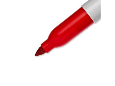 Sharpie Super Permanent Marker, Fine Tip, Red, Dozen (33002)