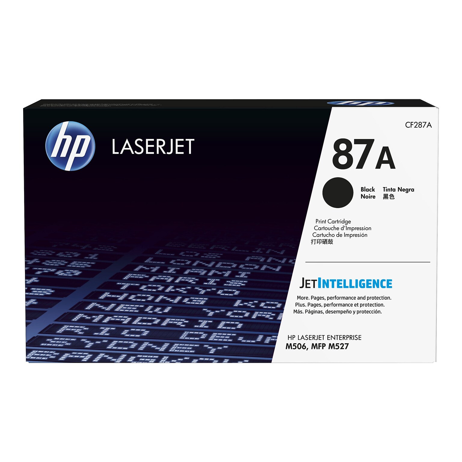 HP 87A Black Standard Yield Toner Cartridge, Print Up to 8550 Pages (CF287A)