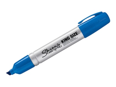 Sharpie King Size Permanent Marker, Chisel Tip, Blue, Dozen (15003)