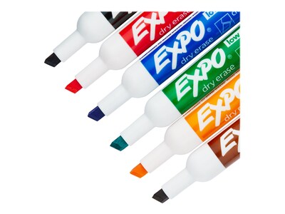 Expo Low Odor Dry-Erase Marker and Organizer Kit, Broad Chisel Tip, Assorted Colors (80556)