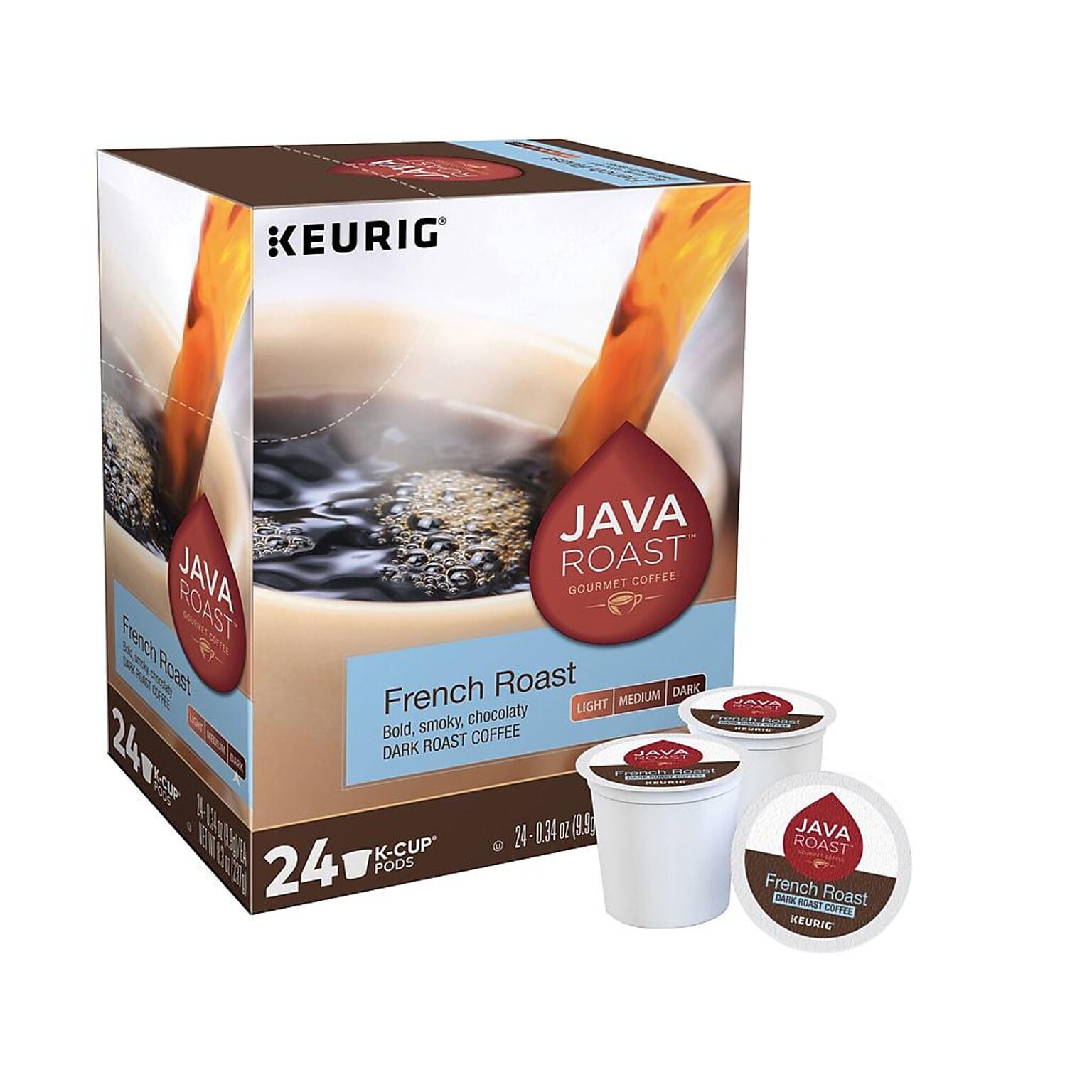 Java Roast French Roast Coffee Keurig® K-Cup® Pods, Dark Roast, 24/Box (52966)