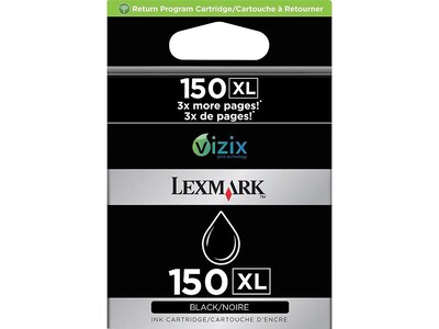 Lexmark No. 150XL Black Ink Cartridge, High Yield (14N1614)