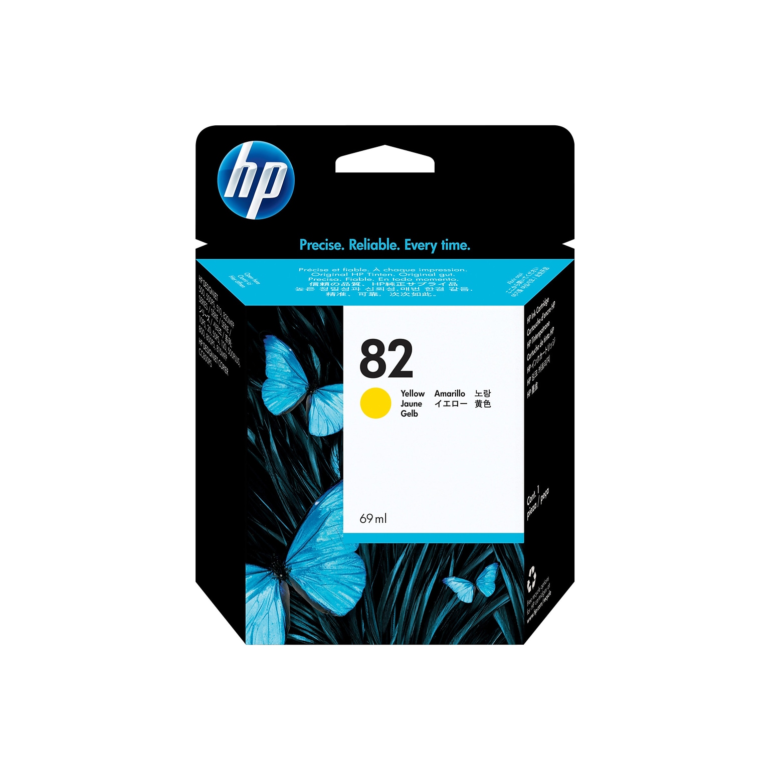 HP 82 Yellow Standard Yield Ink Cartridge (C4913A)