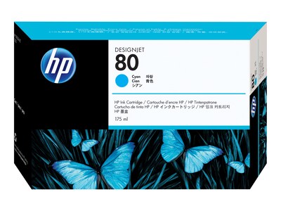 HP 80 Cyan Standard Yield Ink Cartridge (C4872A)