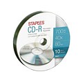 700MB 80MIN 40X Music & Data CD-R Wrap, 10/Pack (29447)