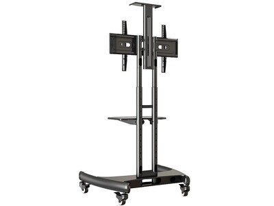 Rocelco Mobile Flat Panel TV Cart, Rolling with AV Shelf, 32-70", 100 lbs. Max. (R VSTC)