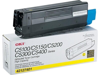 OKI 42127401 Yellow Toner Cartridge, High Yield