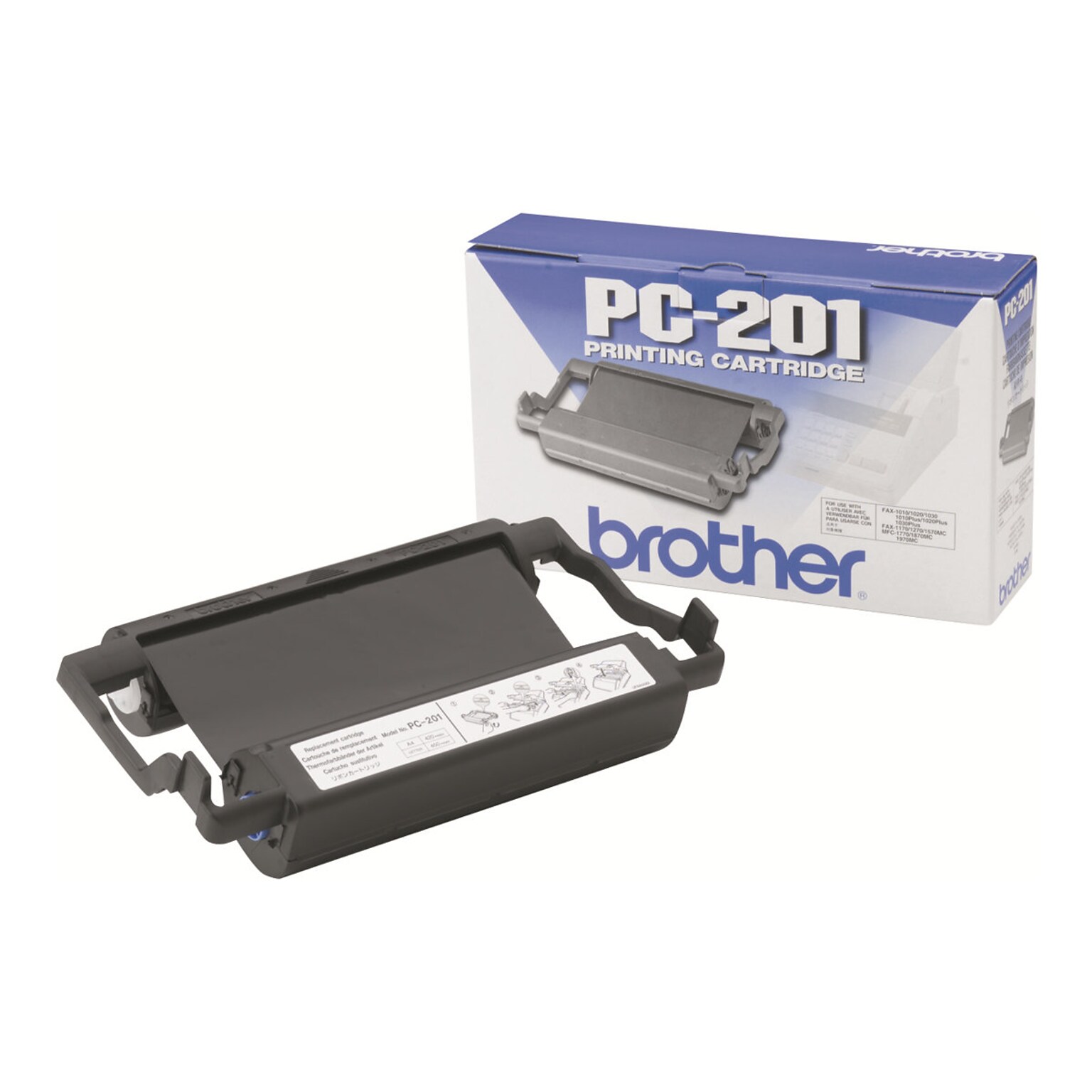 Brother PC-201 Black Standard Yield Fax Cartridge, Prints Up to 450 Pages (BRTPC201)