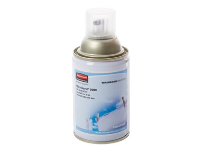 Rubbermaid Microburst 9000 Aerosol Refill, Fresh Linen, 4/Carton (RCP4012441)