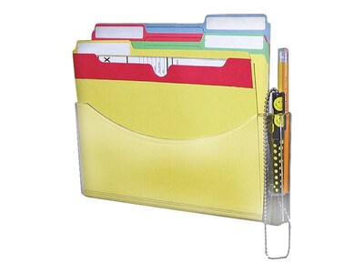 Azar Poly Single-Pocket Wall File, Clear (250000)