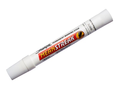 Sharpie Mean Streak Permanent Marker, Bullet Tip, White (85018)