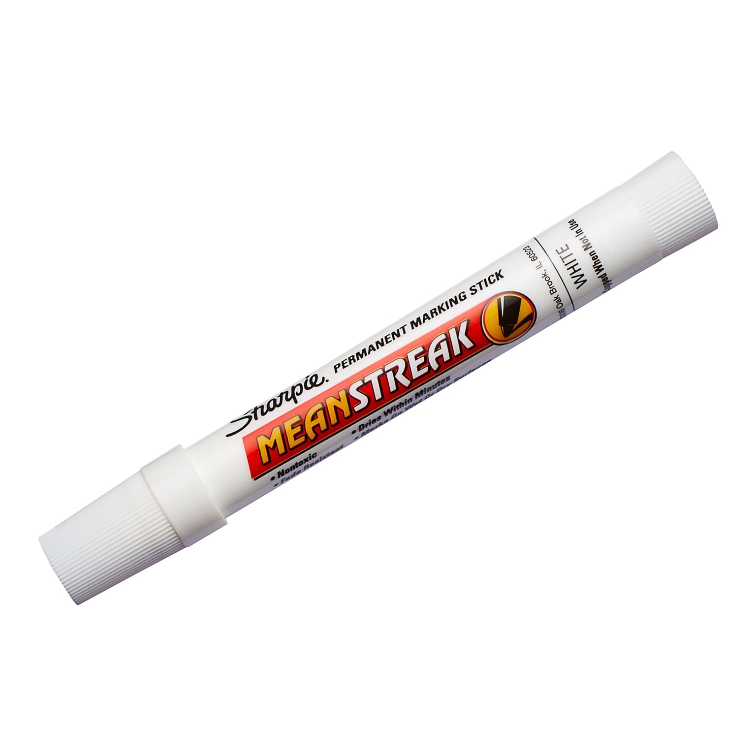 Sharpie Mean Streak Permanent Marker, Bullet Tip, White (85018)