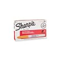 Sharpie Permanent Markers, Fine Tip, Orange, 12/Pack (30006)