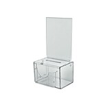 Azar Locking Plastic Suggestion Box, Clear (206388)