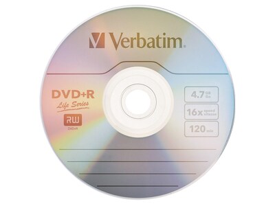 Verbatim Life Series 97174 16x DVD+R, Silver, 50/Pack